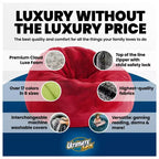 Ultimate Sack Lounger Bean Bag Chair Oversized Indoor Comfy Loveseat, Navy Fur
