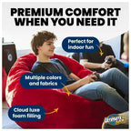 Ultimate Sack Lounger Bean Bag Chair Oversized Indoor Comfy Loveseat, Navy Fur