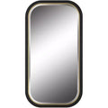 Uttermost Nevaeh Gold Black 23 1/4 x 43 1/4 Rectangular Wall Mirror