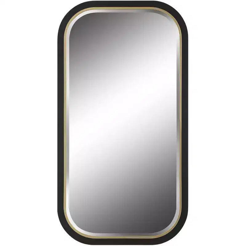 Uttermost Nevaeh Gold Black 23 1/4 x 43 1/4 Rectangular Wall Mirror