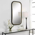 Uttermost Nevaeh Gold Black 23 1/4 x 43 1/4 Rectangular Wall Mirror