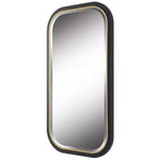 Uttermost Nevaeh Gold Black 23 1/4 x 43 1/4 Rectangular Wall Mirror