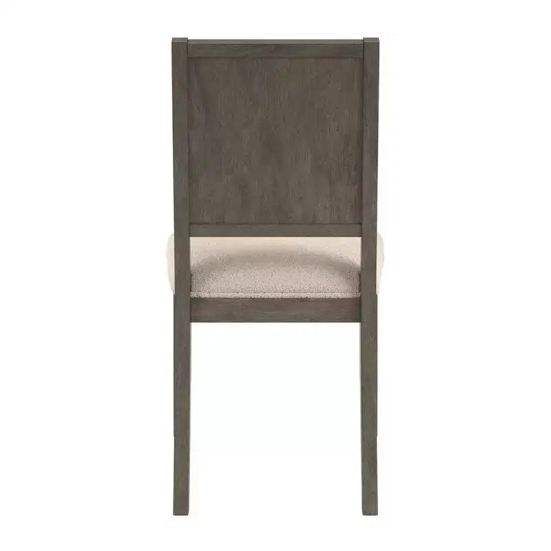 Fuske Wood Finish Cream Boucle Fabric Dining Chair (Set of 2) - iNSPIREQ