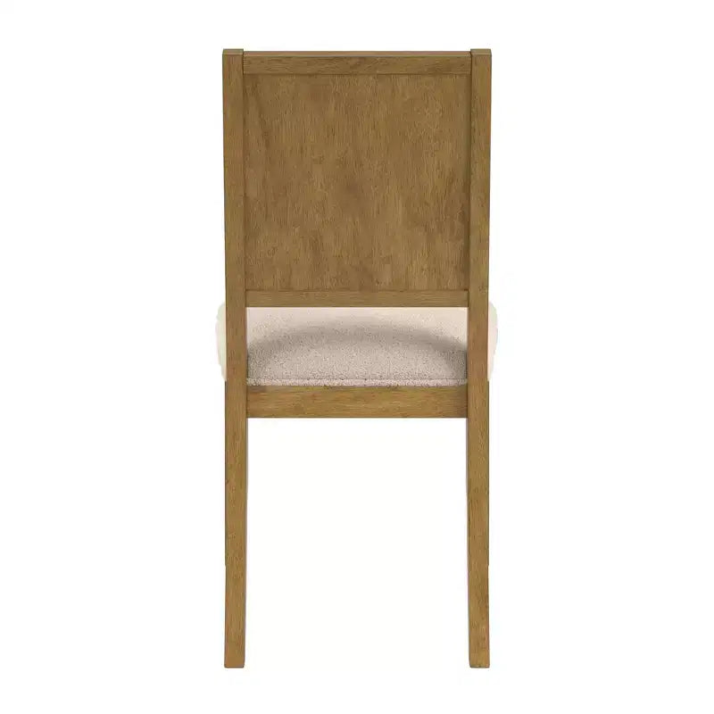 Fuske Wood Finish Cream Boucle Fabric Dining Chair (Set of 2) - iNSPIREQ