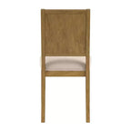 Fuske Wood Finish Cream Boucle Fabric Dining Chair (Set of 2) - iNSPIREQ