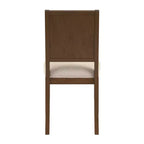 Fuske Wood Finish Cream Boucle Fabric Dining Chair (Set of 2) - iNSPIREQ