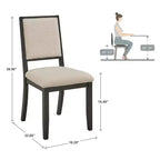 Fuske Wood Finish Cream Boucle Fabric Dining Chair (Set of 2) - iNSPIREQ