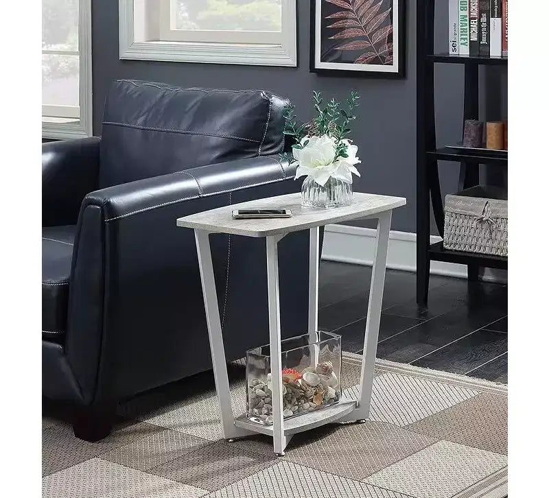 HomeStock Rectangle Metal Table Top End Table 1 -piece
