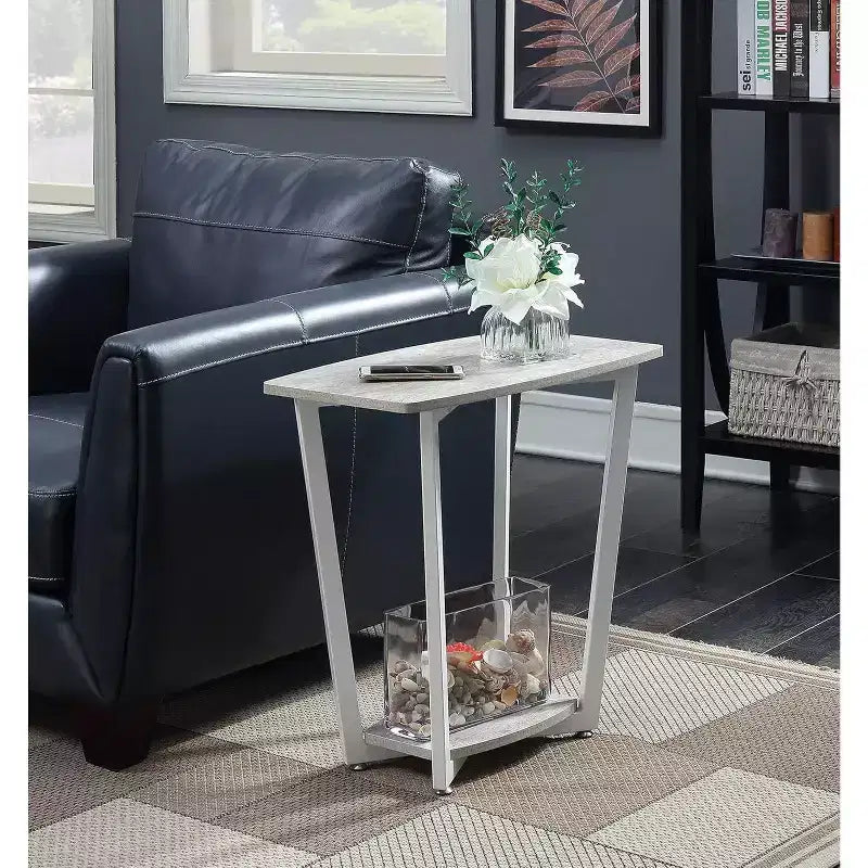HomeStock Rectangle Metal Table Top End Table 1 -piece