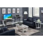 HomeStock Rectangle Metal Table Top End Table 1 -piece