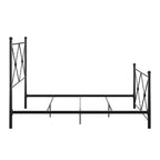 Nelley Double X Black Metal Queen Bed - Black - iNSPIRE Q