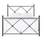 Nelley Double X Black Metal Queen Bed - Black - iNSPIRE Q
