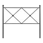 Nelley Double X Black Metal Queen Bed - Black - iNSPIRE Q