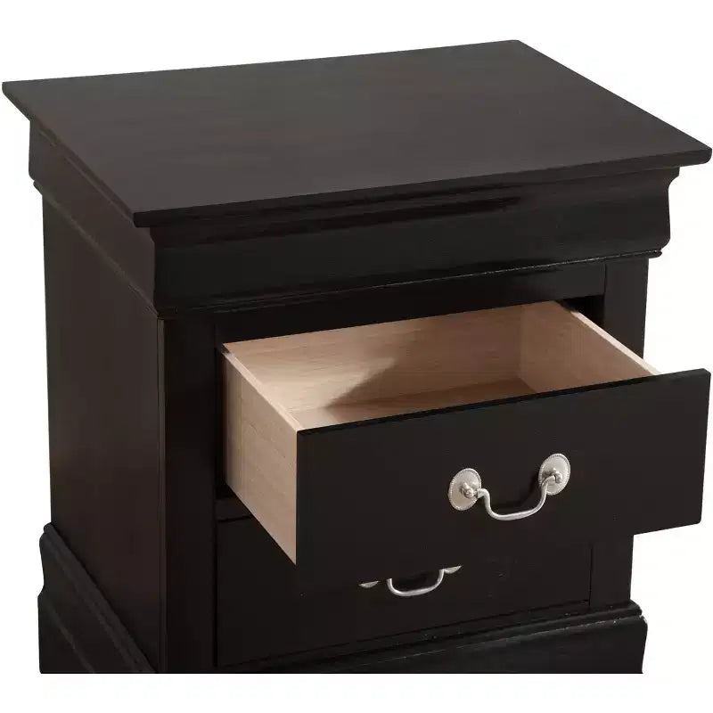 Comodino rettangolare in legno di ciliegio HomeStock per soggiorno e camera da letto