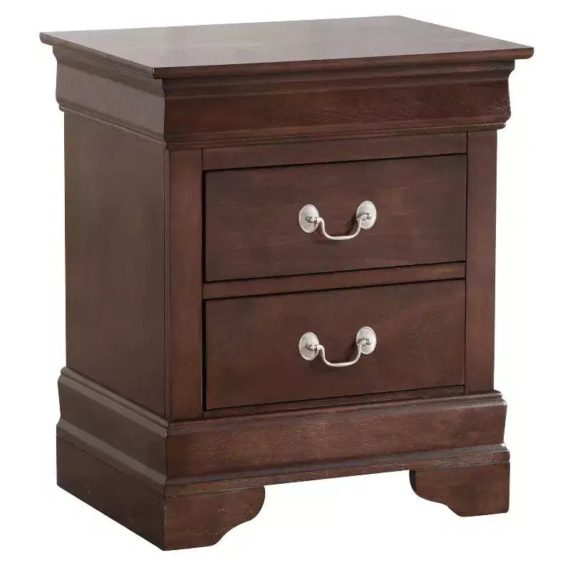 Comodino rettangolare in legno di ciliegio HomeStock per soggiorno e camera da letto