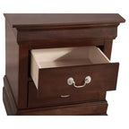 Comodino rettangolare in legno di ciliegio HomeStock per soggiorno e camera da letto