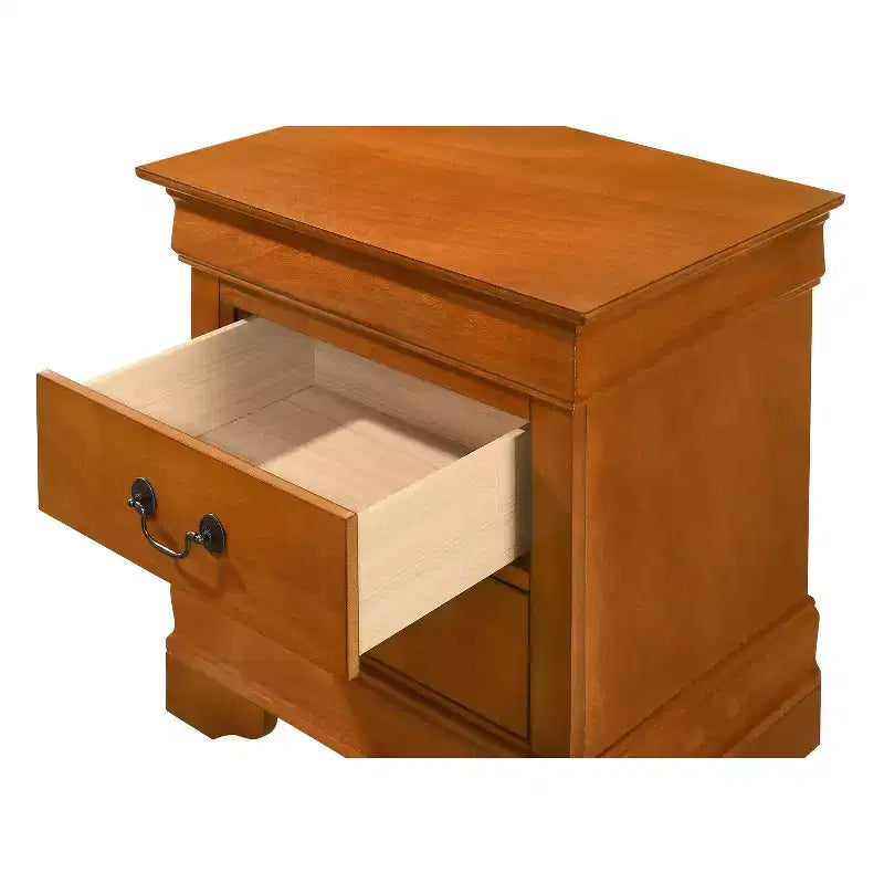 Comodino rettangolare in legno di ciliegio HomeStock per soggiorno e camera da letto