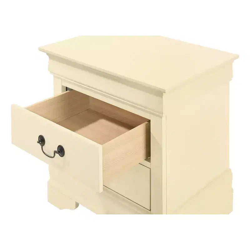 Comodino rettangolare in legno di ciliegio HomeStock per soggiorno e camera da letto