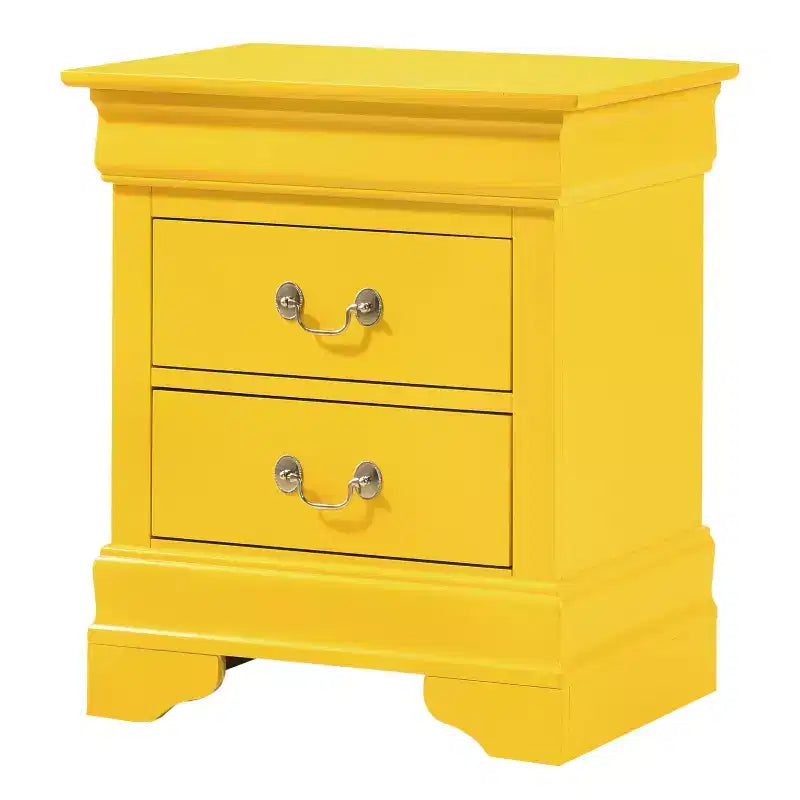 Comodino rettangolare in legno di ciliegio HomeStock per soggiorno e camera da letto