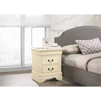 Comodino rettangolare in legno di ciliegio HomeStock per soggiorno e camera da letto