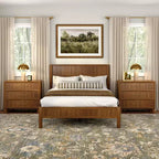 Sera Fluted 3 Drawer Dresser with Brass Handle