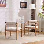 Christopher Knight Home Weerachai Sedie da pranzo moderne da esterno in legno di gomma imbottite con cuscini