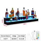 Garvee LED Display Shelf, Bar Shelves with Remote and App Control for Restaurants, Party, Black