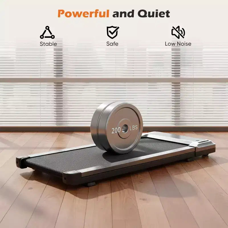 Tapis Roulant Compatto Senza Braccioli JIONJOY: Camminatore Silenzioso Sotto la Scrivania per Piccoli Spazi, Sottile e Portatile - Ideale per Ufficio Domestico e Fitness in Appartamento