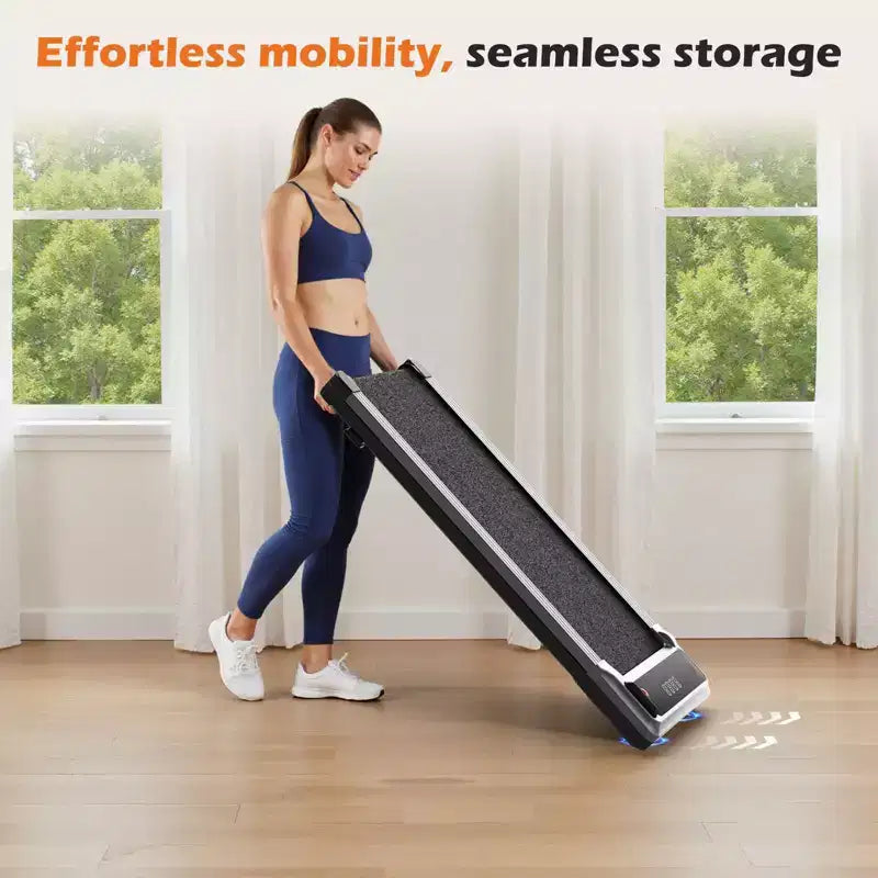 Tapis Roulant Compatto Senza Braccioli JIONJOY: Camminatore Silenzioso Sotto la Scrivania per Piccoli Spazi, Sottile e Portatile - Ideale per Ufficio Domestico e Fitness in Appartamento