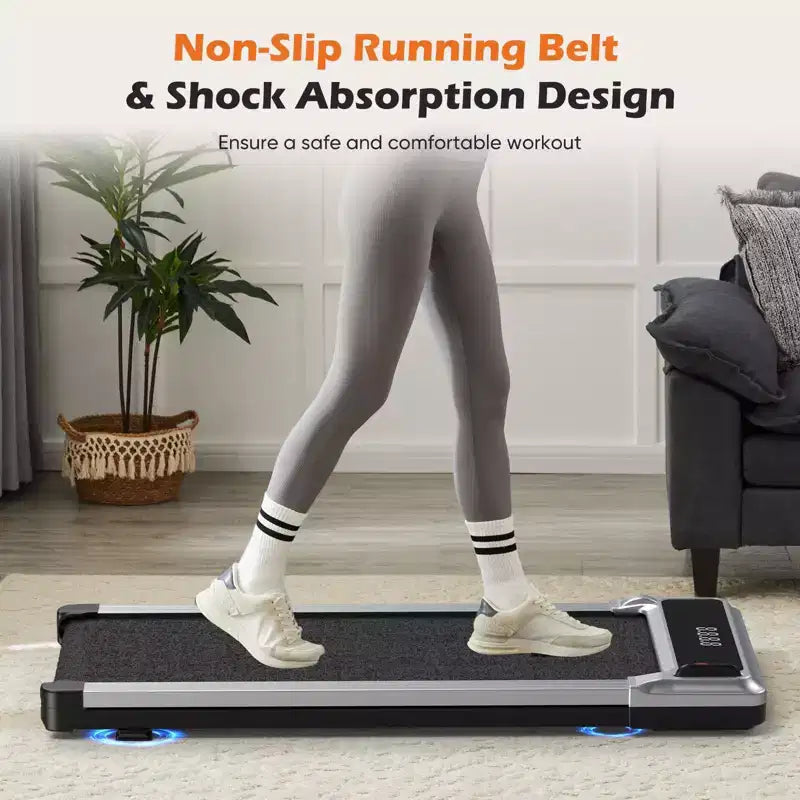 Tapis Roulant Compatto Senza Braccioli JIONJOY: Camminatore Silenzioso Sotto la Scrivania per Piccoli Spazi, Sottile e Portatile - Ideale per Ufficio Domestico e Fitness in Appartamento