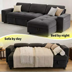 Dyonery Convertible Storage Sofa Bed