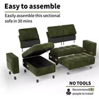 Dyonery Convertible Storage Sofa Bed