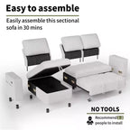 Dyonery Convertible Storage Sofa Bed