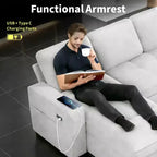 Dyonery Convertible Storage Sofa Bed