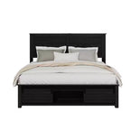 Full/Queen Size Platform Bed with Upholstered Storage Headboard, Wood Platform Bed Frame with Charging Station and LED Lights