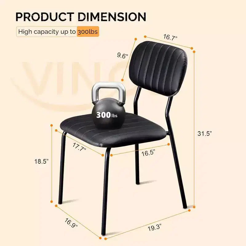 Sedia impilabile imbottita Karl Home (Set da 2)