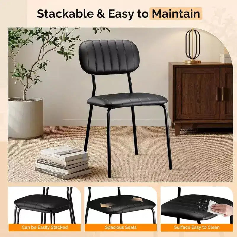 Sedia impilabile imbottita Karl Home (Set da 2)