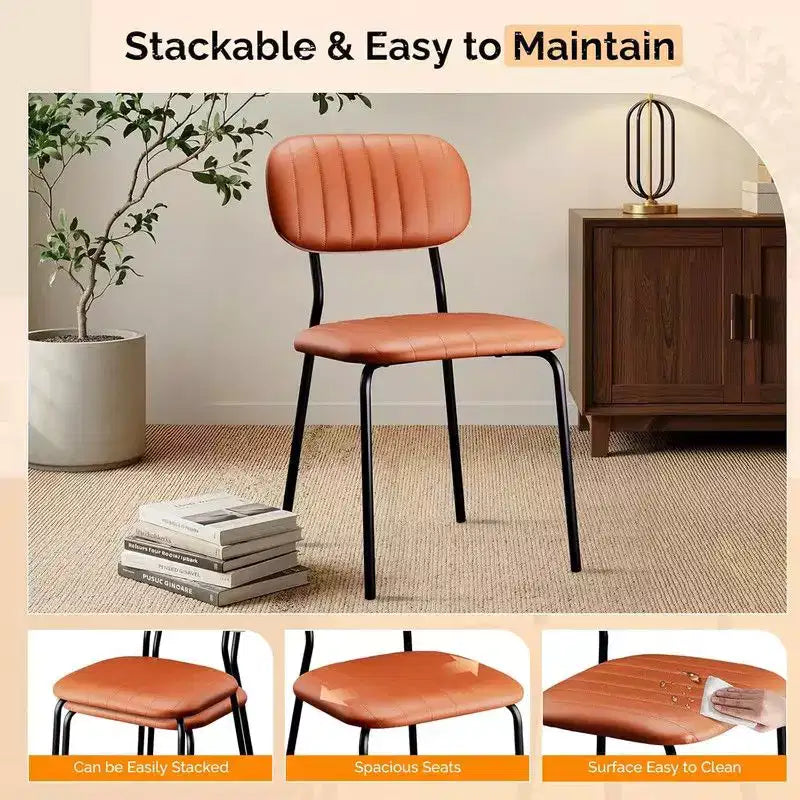 Sedia impilabile imbottita Karl Home (Set da 2)