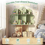 Costway 45 Libreria per bambini a forma di albero con scaffali aperti per angolo lettura, asilo nido, aula