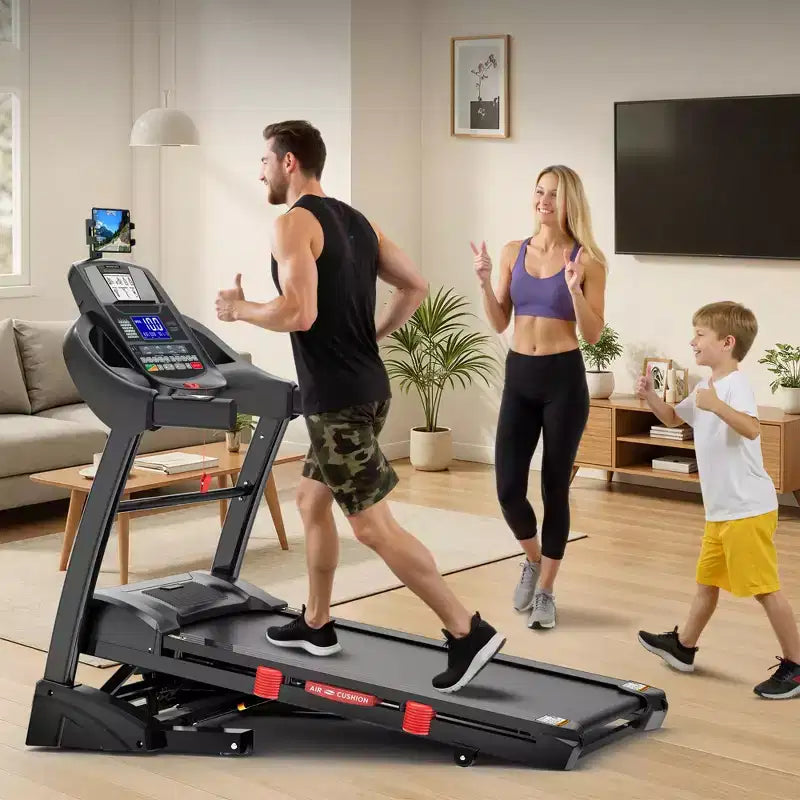 5.0HP Brushless Motor Treadmill with 20% Auto Incline, 400lb Weight Capacity Heavy Duty , 12MPH High Speed