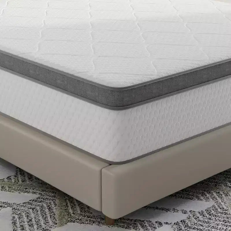 Novilla 12 Inch Hybrid Mattress Innerspring Pillow Top Mattresses in a Box, Pressure & Pain Relief, Medium