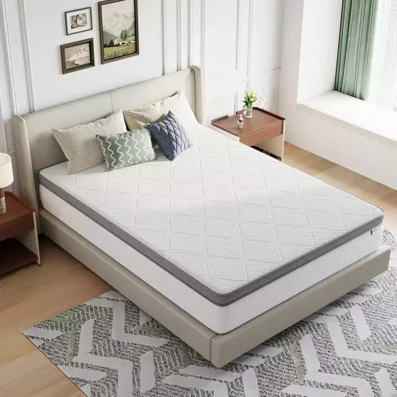 Novilla 12 Inch Hybrid Mattress Innerspring Pillow Top Mattresses in a Box, Pressure & Pain Relief, Medium