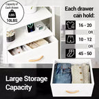 Modern Tall Bedside table with LED Lights - 4 Fabric Drawers, Top Shelf, Steel Frame, Narrow Cabinet for Bedroom, Dorm, Hallway Sofa Side Table