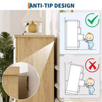 6 Dresser for Bedroom, 47 in Wide Drawer Dresser with Storage Freestanding
