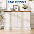 6 Dresser for Bedroom, 47 in Wide Drawer Dresser with Storage Freestanding