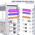 Craft Organizers and Storage Cart, Vinyl Roll Storage and Organization Holder, Spacious Design, for Craft Room