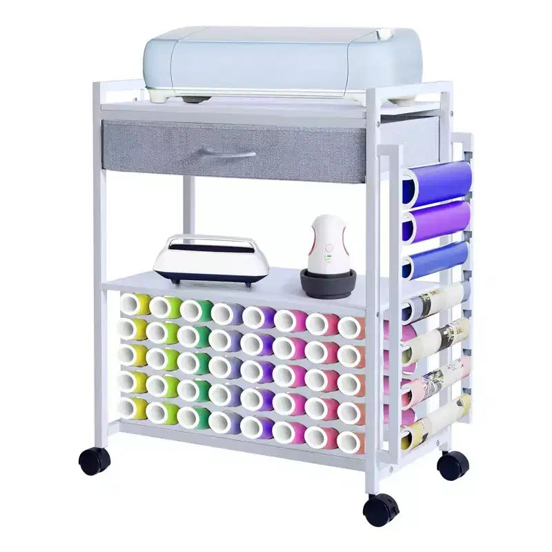 Craft Organizers and Storage Cart, Vinyl Roll Storage and Organization Holder, Spacious Design, for Craft Room