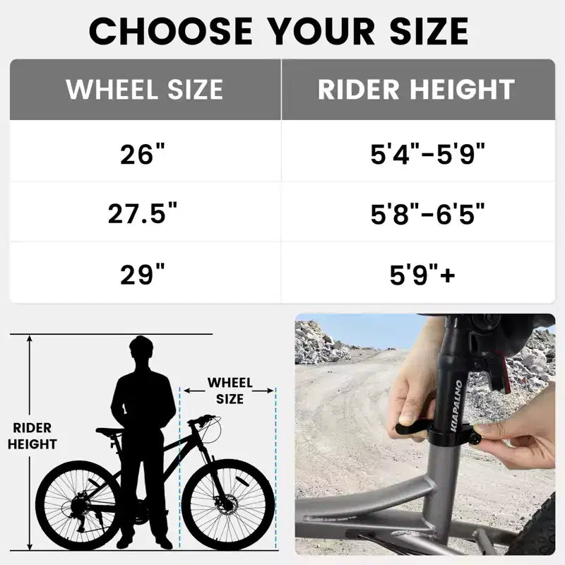 NAYSAYE 26 Inch Mountain Bike 21 Speed Adult Bicycle with High Carbon Steel Frame and Dual Mechanical Disc Brakes, 67*26.5*38