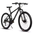 NAYSAYE 26 Inch Mountain Bike 21 Speed Adult Bicycle with High Carbon Steel Frame and Dual Mechanical Disc Brakes, 67*26.5*38