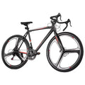 NAYSAYE Road Racing Bicycle Lightweight Aluminum Alloy Frame Disc Brake Aerodynamic Performance Commuter Bike, Black, 53.54*8.27*30.31